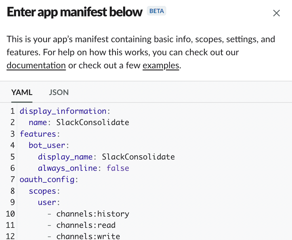 The picture shows the place where you have to paste the manifest file included in the repo.